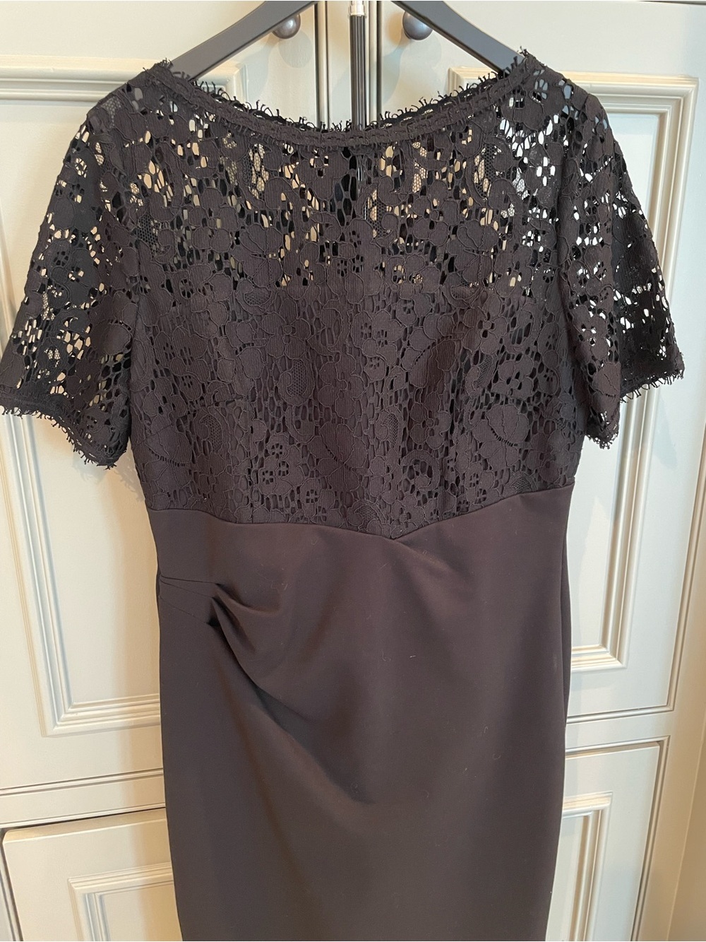 ESCADA Designer Luxury Black Lace Cocktail Dress EU 42 US 10-12 Elegant Midi - Picture 7 of 10